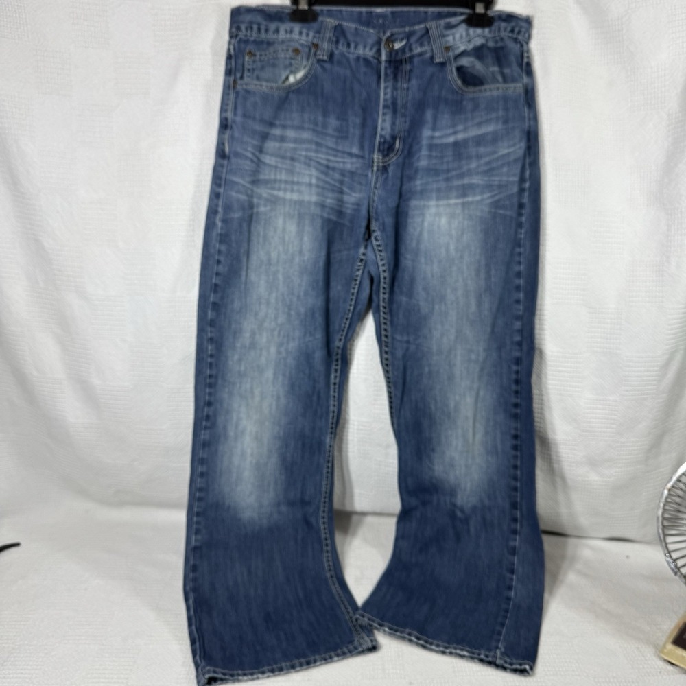 Flypaper Mens Jeans Size 34x30 Blue Straight‎ Leg Medium Wash Denim Pants
